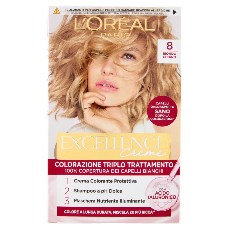 L'Oreal Excellence Creme N.8 Biondo Chiaro New 1pz
