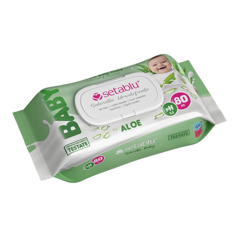 8053298620391 Setablu Baby Salviettine Aloe Vera 80pz