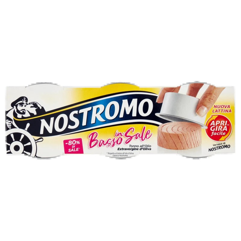 Nostromo Tonno Basso in Sale All'Olio Extravergine di Oliva 3x65gr