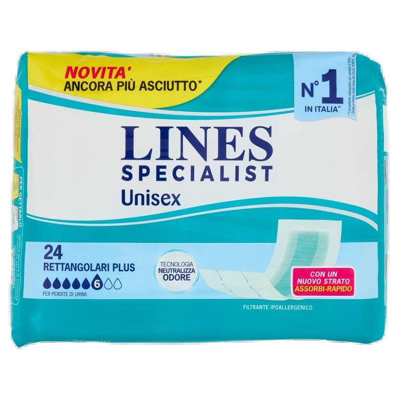 Lines Specialist Unisex Rettangolari Plus 24pz