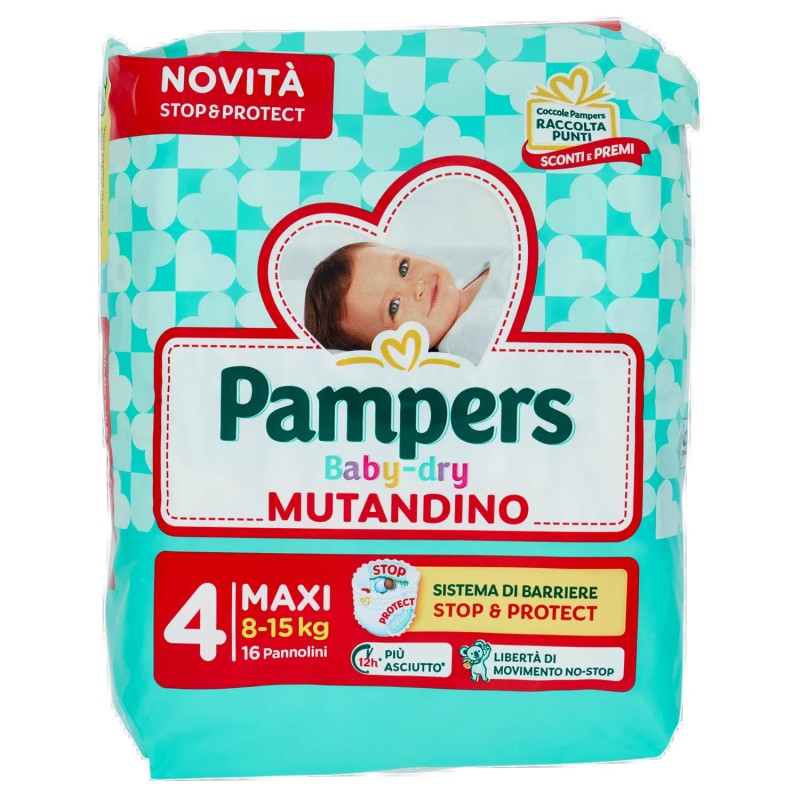 Pampers Baby-Dry Mutandino Maxi 16pz