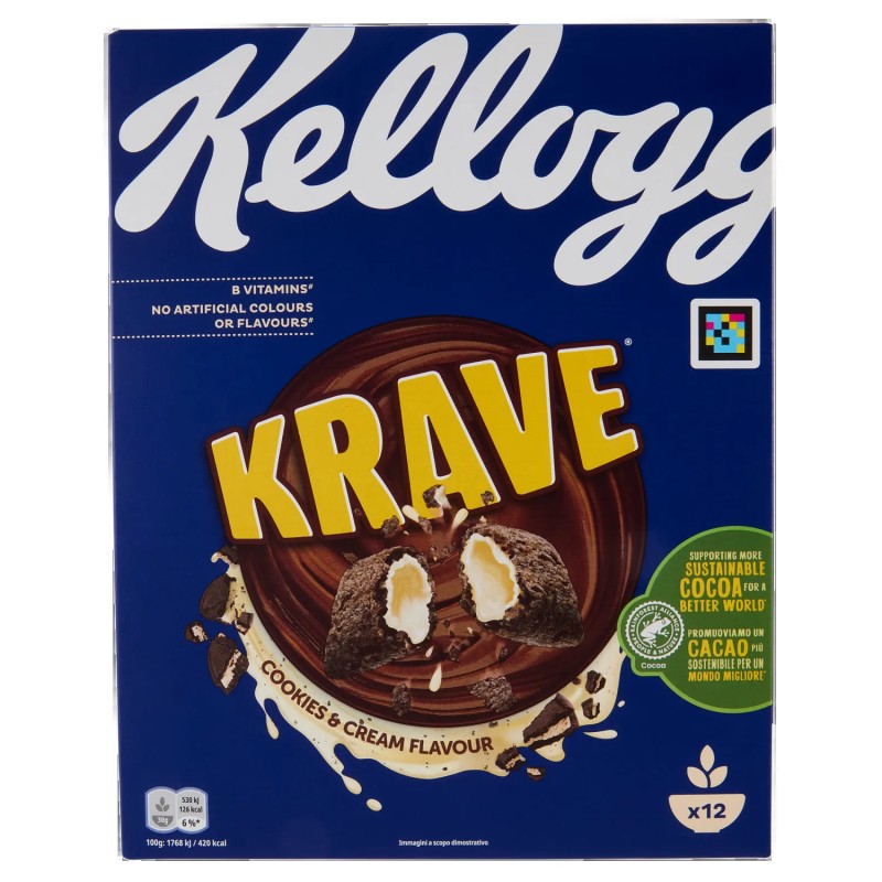 Kellogg's Krave Cookies & Cream Flavour 375gr