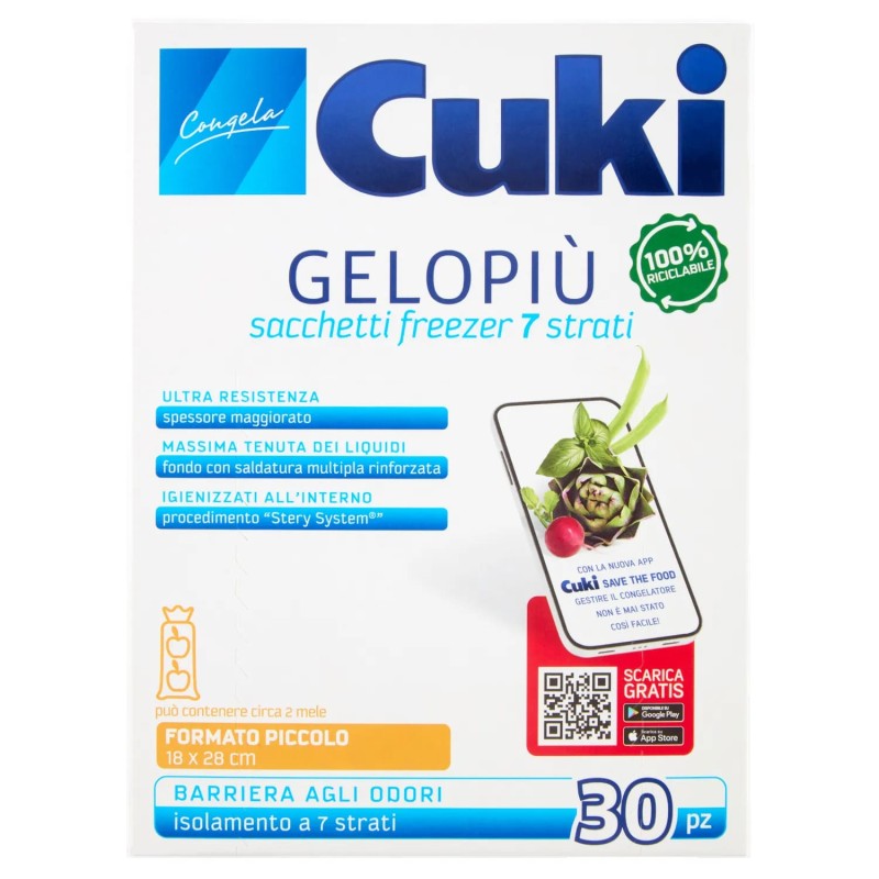 Cuki Gelopiu' Sacchetti Freezer Normali 30pz