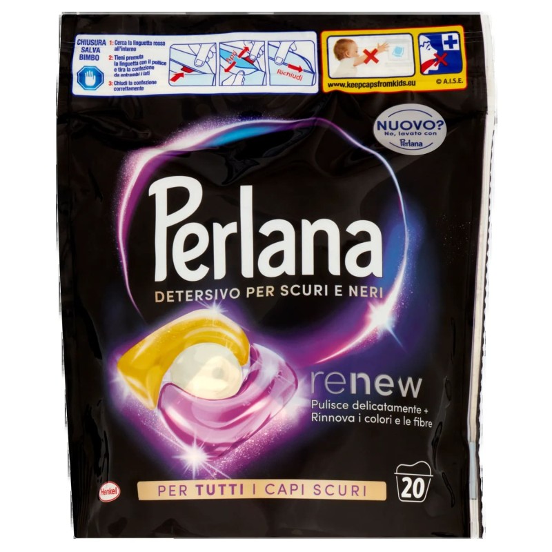 Perlana Caps Detersivo Scuri e Neri 20 Misurini x 13,5gr