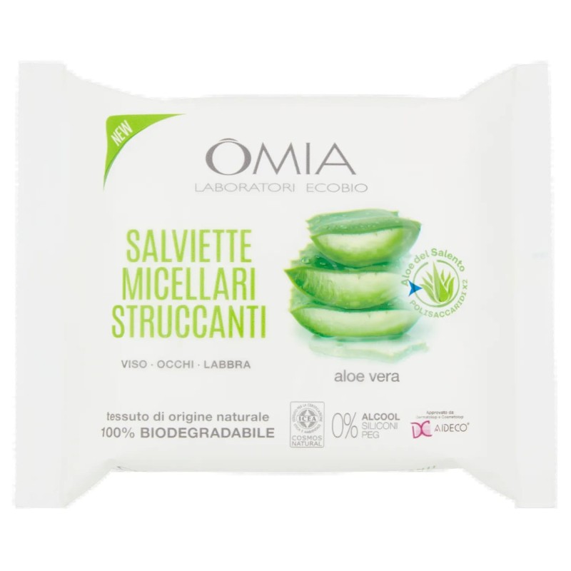 Omia Salviettine Struccanti Aloe Vera 20pz