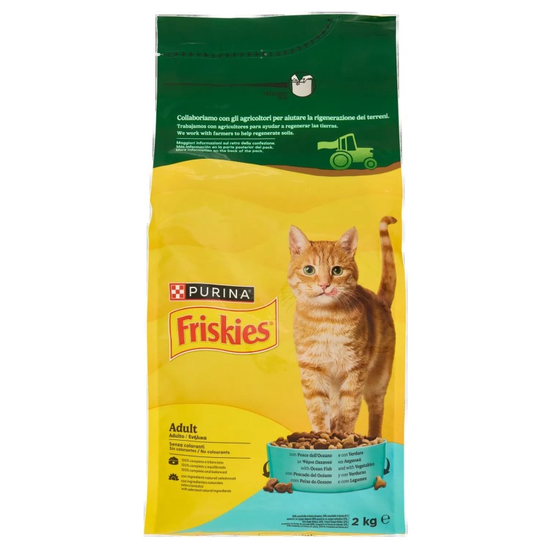 Friskies Cat Crocchette Pesce Dell'Oceano e Verdure 2000gr