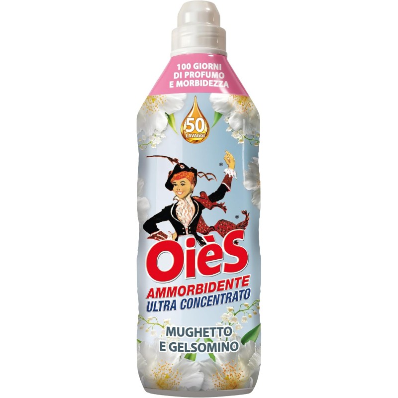 Oiès Ammorbidente Ultra Concentrato Mughetto e Gelsomino 50 Misurini 1000ml