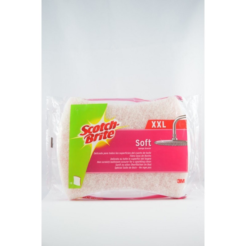 8410001106809Scotch-Brite Soft Xxl Spugna Bagno Fibra Bianca 1pz