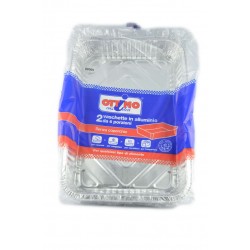 8021719001036Ottimo Vaschette Alluminio 6 Porzioni Senza Coperchio 2pz