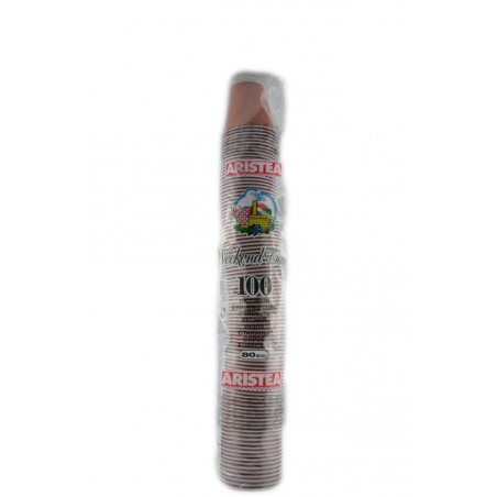 8001909080669Aristea Bicchieri Caffe Monouso Bicolore 80cc 100pz