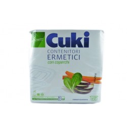 8003980320030Cuki Contenitori Ermetici Con Coperchi 4 Porzioni Formato Quadrato 4pz