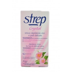 8016825642815Strep Crystal Strisce Depilatorie Viso E Parti Delicate 20pz