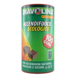 Diavolina Accendifuoco Ecologico 100pz