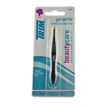 071603034211 Trim Pinzette Punta Oro Obliqua 5-91bi 1pz