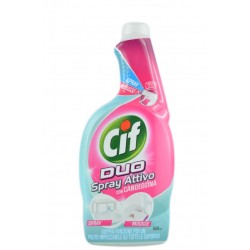 8714100191019Cif Duo Spray Attivo Con Candeggina Ricarica 650ml